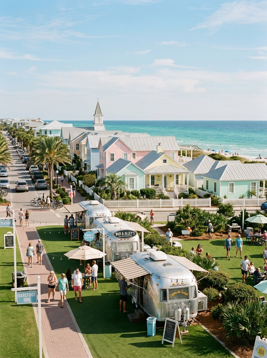 Seaside 30A neighborhood - Patios & Airstream row